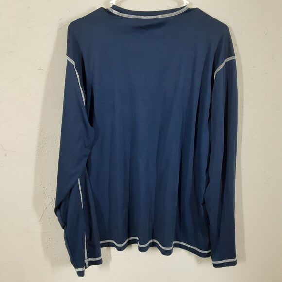 Samuel Adams Adult Mens Large Blue Long Sleeve Polyester Shirt - Picture 4 of 6